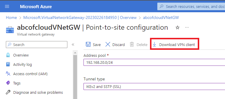 point-to-site vpn