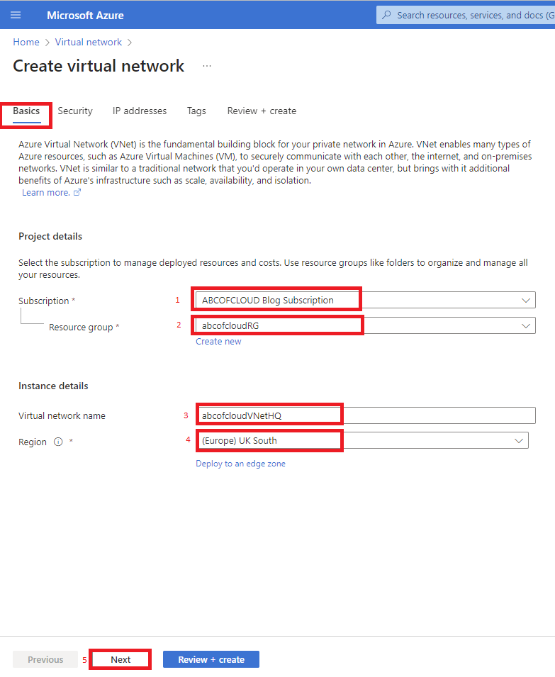 vnet-peering-azure1